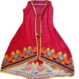 Indian Style, Front open. High low floral Dress